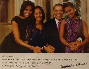 card from Michelle Obama